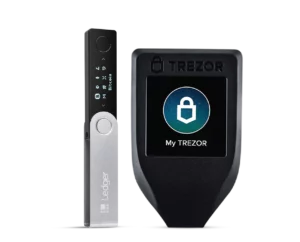 trezor and legder are two hardware wallet providers that are supposed to encrypt keys and allow for safe offline storage